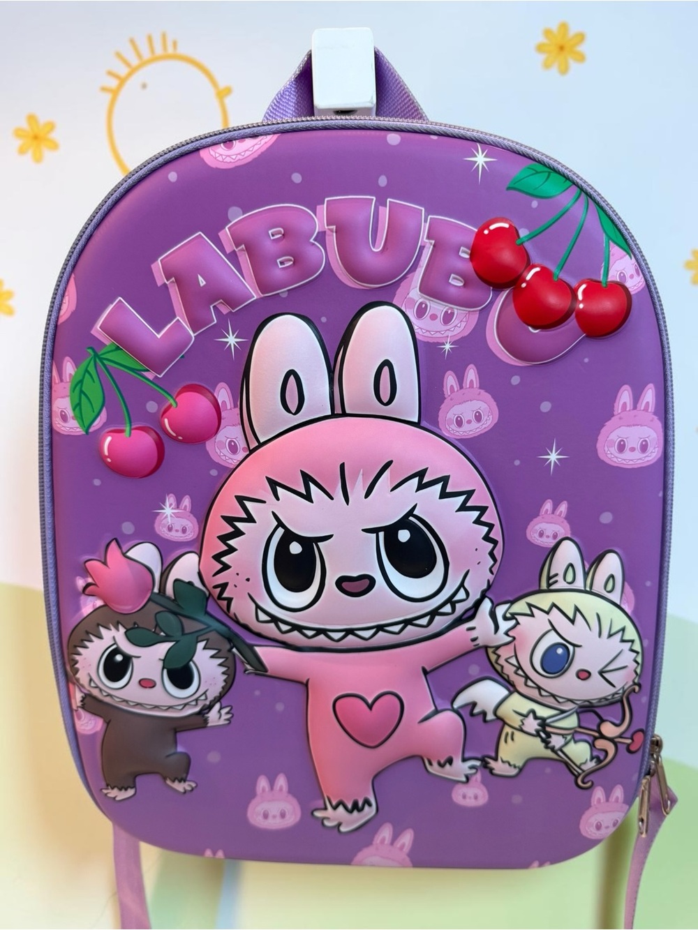 NWOT Labubu Purple Kids Backpack unbranded